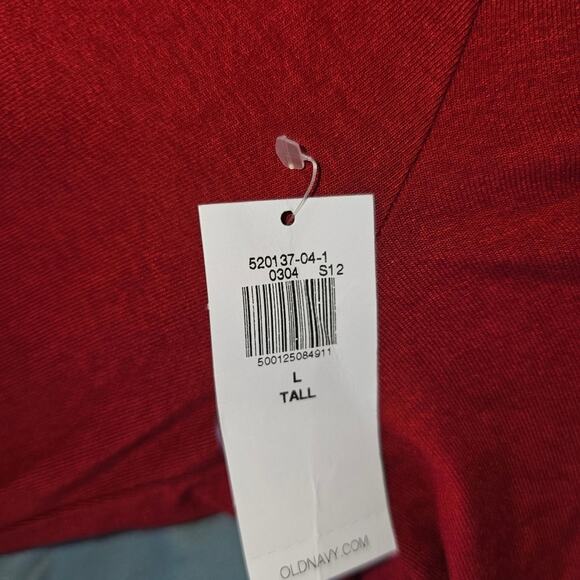NWT Chic Red Long Sleeve Dress Old Navy Soft Stretch knit Women's Large Tall - Picture 8 of 8
